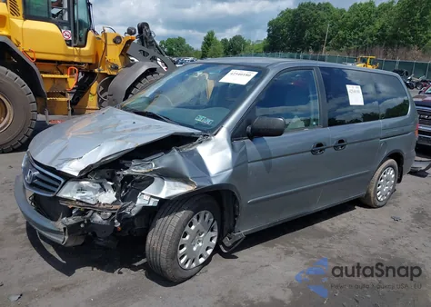 2002 Honda Odyssey Lx z USA, uszkodzony, nr VIN 2HKRL18582H505116